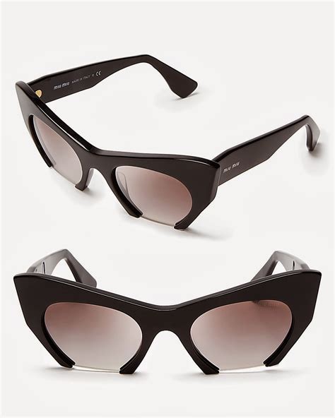 miu miu half frame sunglasses|Miu Miu sunglasses cat eye.